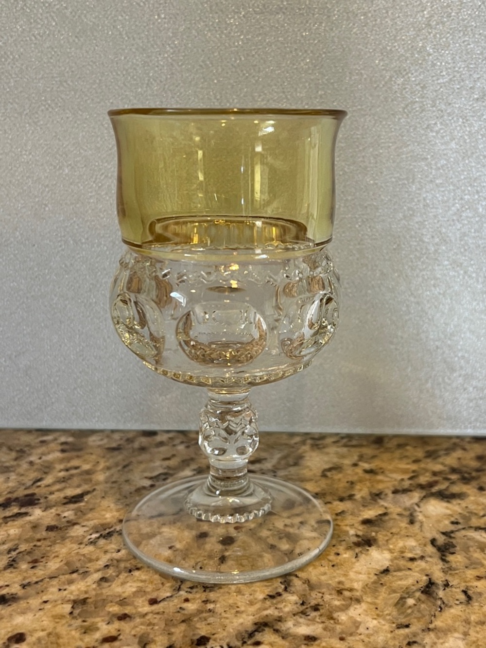 Tiffin Kings Crown Peach Goblet